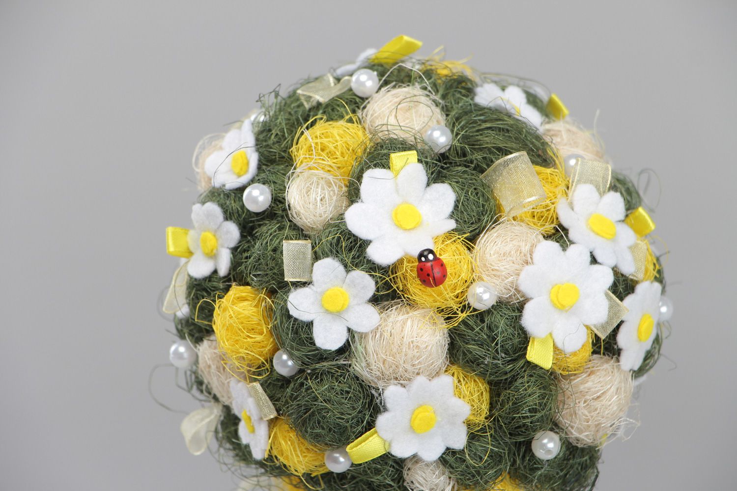 Handmade Topiary aus natürlichen Materialein für Haus Deko Sommerlaune   foto 2