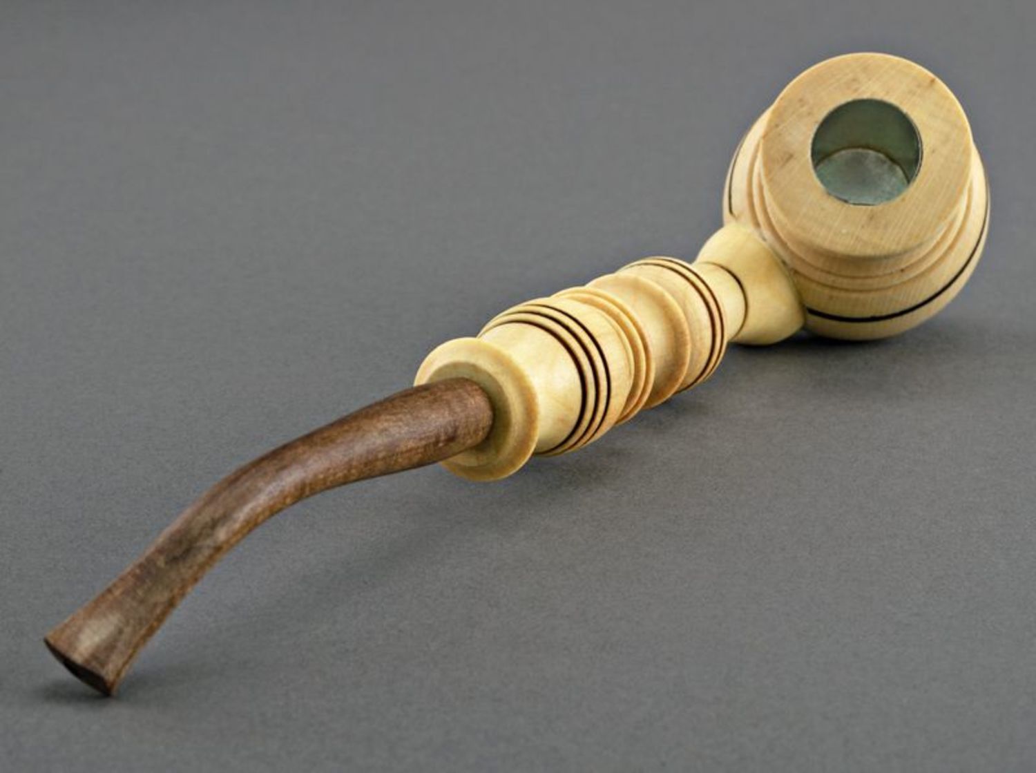 Wooden smoking pipe decorative use only photo 4