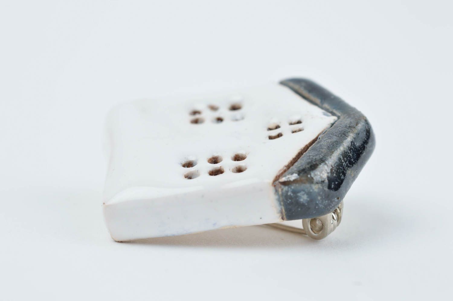 Broche de cerámica bisutería hecha a mano regalo original accesorios de mujer foto 2
