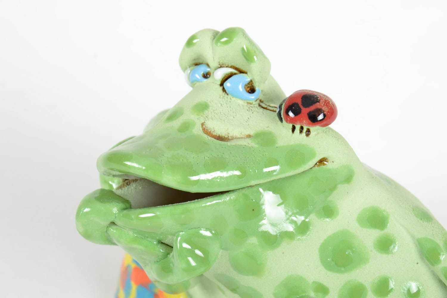 Keramik Sparbüchse Frosch foto 2