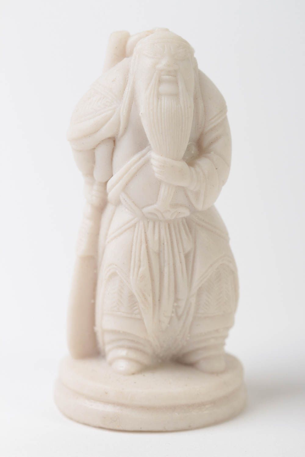 Figurine à peindre fait main Petite statuette blanche Guan Yu Déco intérieur photo 3