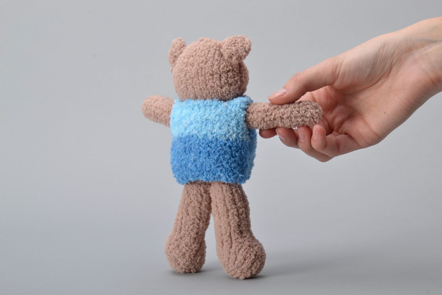 Children's knitted toy Bear photo 4