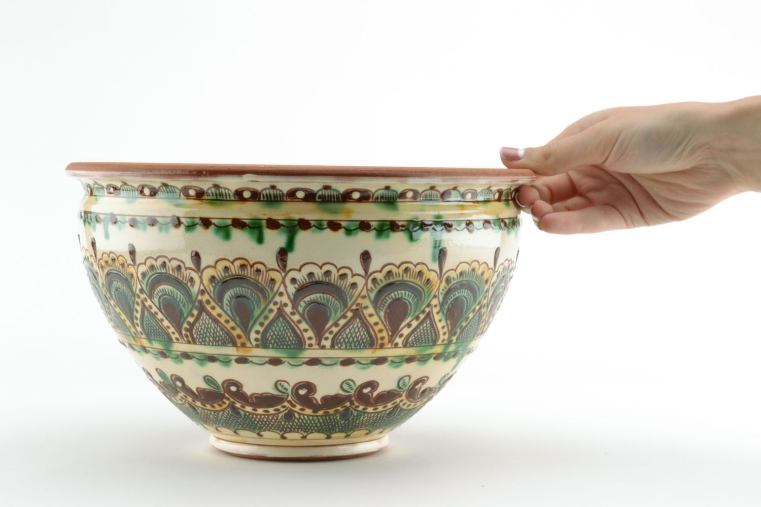 Ceramic painted bowl photo 5