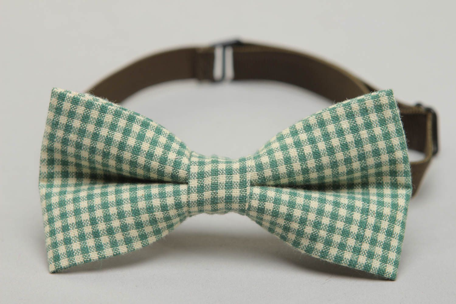 Unusual cotton fabric bow tie photo 2