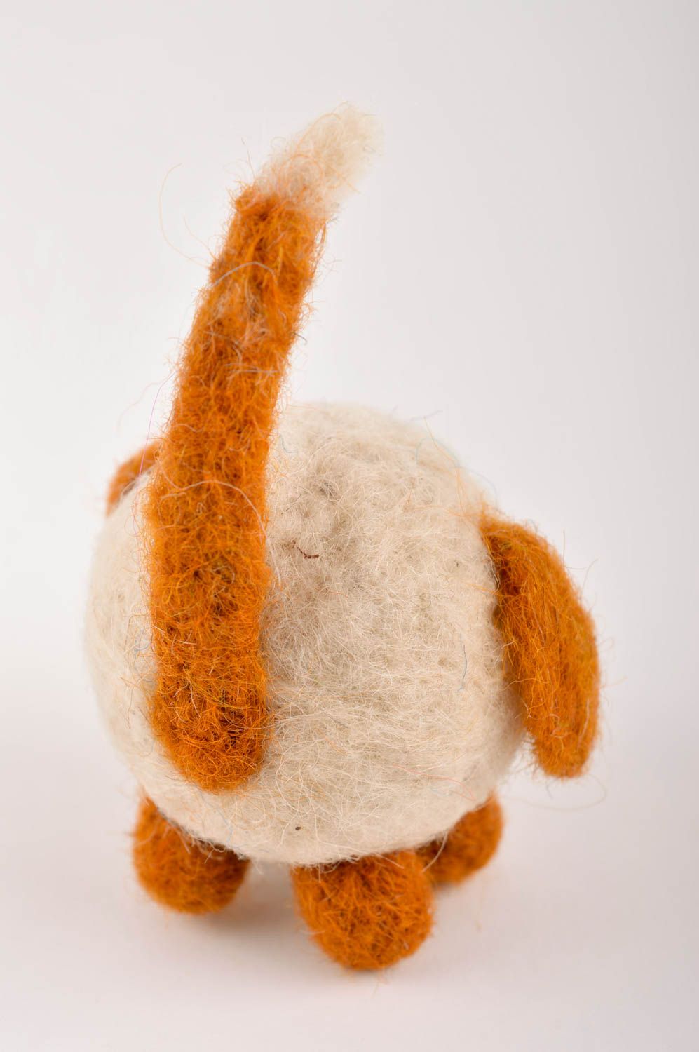 Hund Kuscheltier handmade rundes nettes Wolle Spielzeug Stoff Kuscheltier foto 4