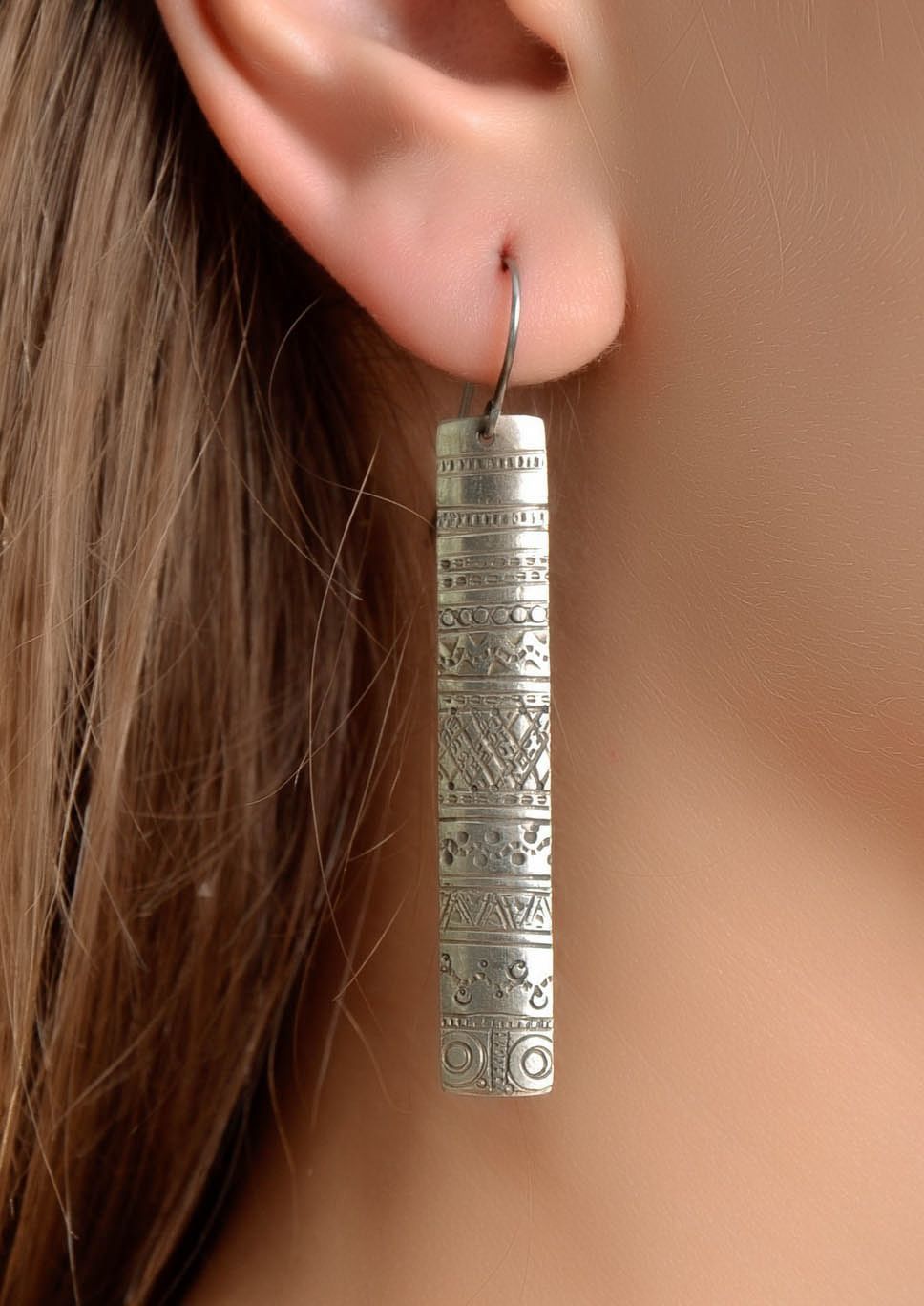 Stamped earrings photo 4