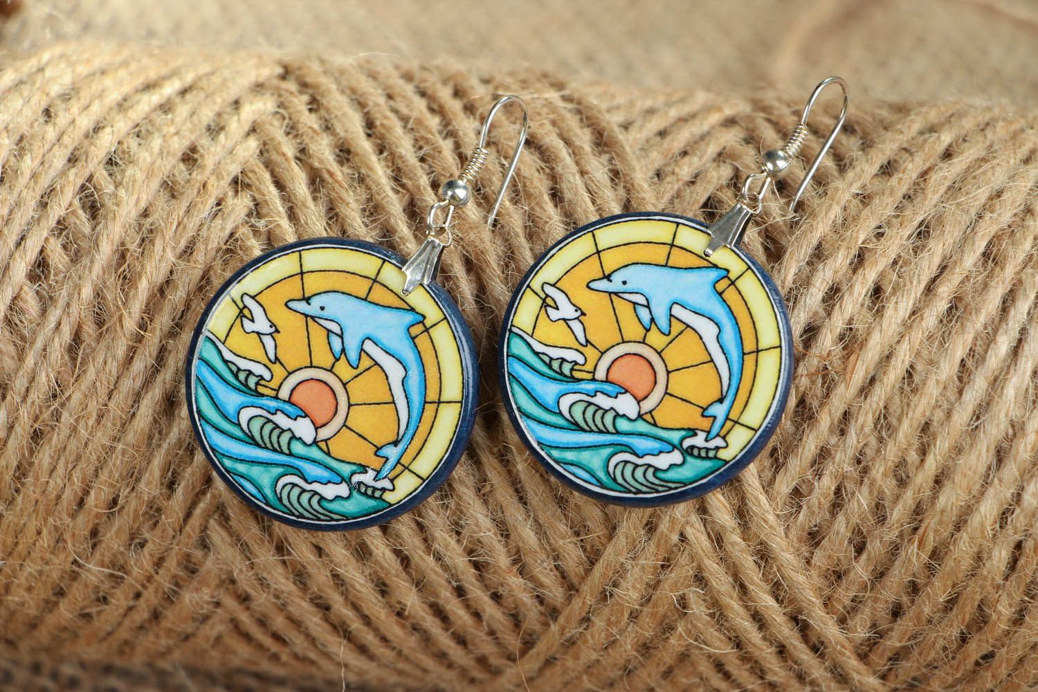 Earrings Dolphins photo 3