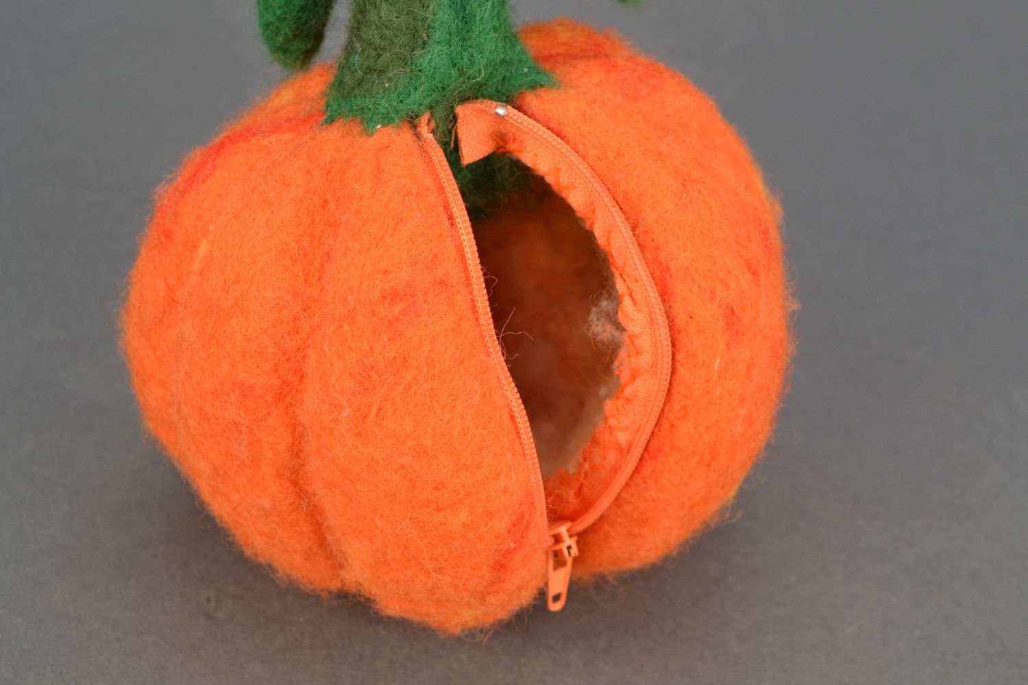 Handmade felt bag Pumpkin photo 2