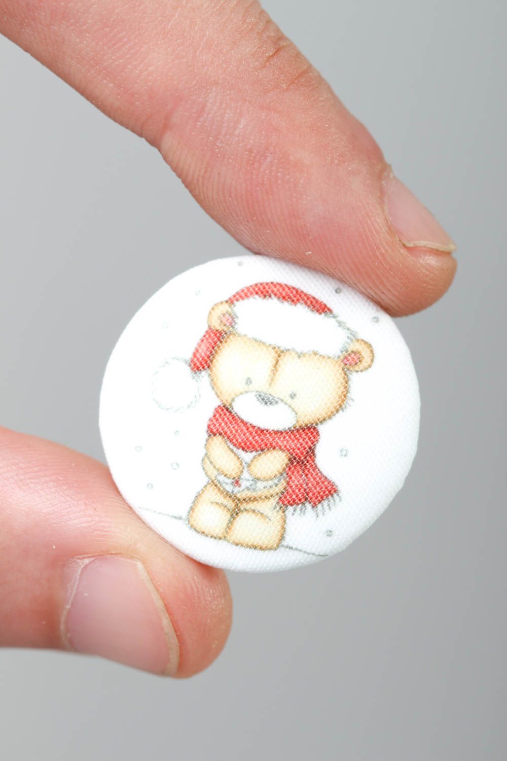 Botón de plástico hehco a mano accesorio para ropa botón infantil Osito navideño foto 5