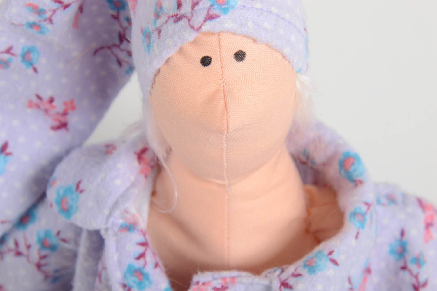 Handmade Stoff Puppe Kinder Spielzeug Geschenk Idee für Haus Dekor aus Baumwolle foto 3