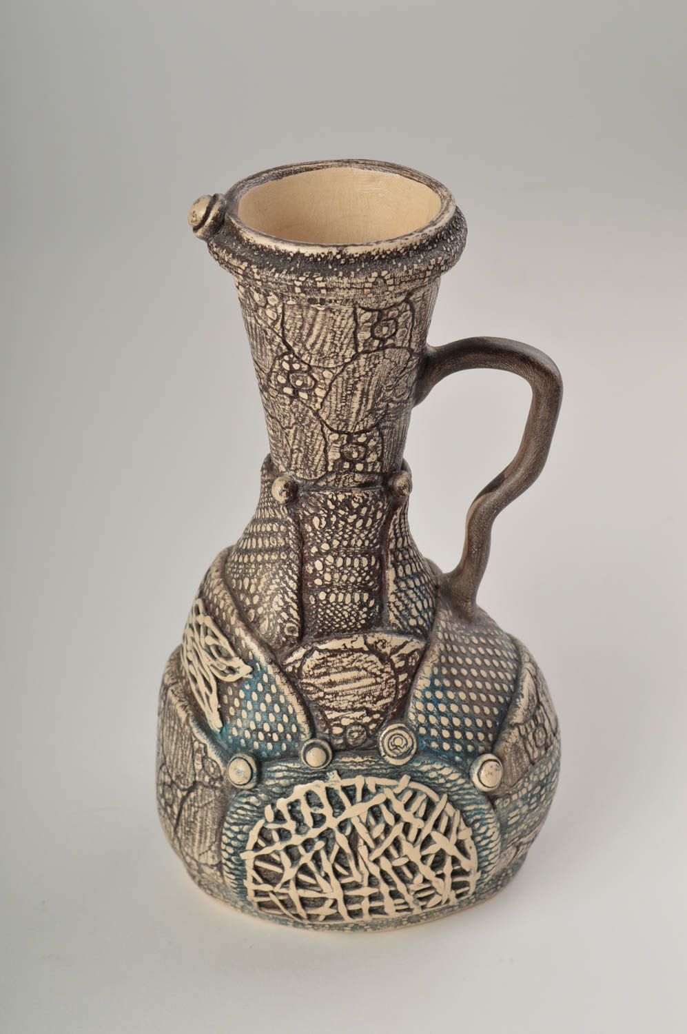 Florero de cerámica hecho a mano elemento decorativo insólito regalo original  foto 3