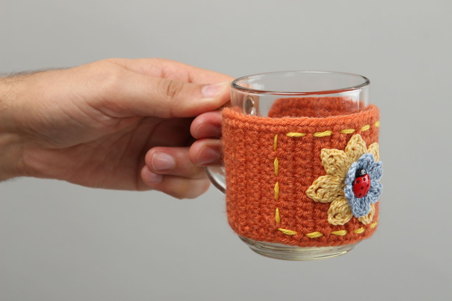 Funda para tazas hecha a mano accesorio de cocina regalo original para mujer foto 5