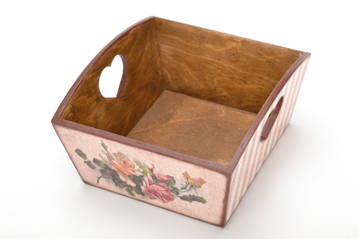 Caja de madera para baratijas con decoupage foto 4