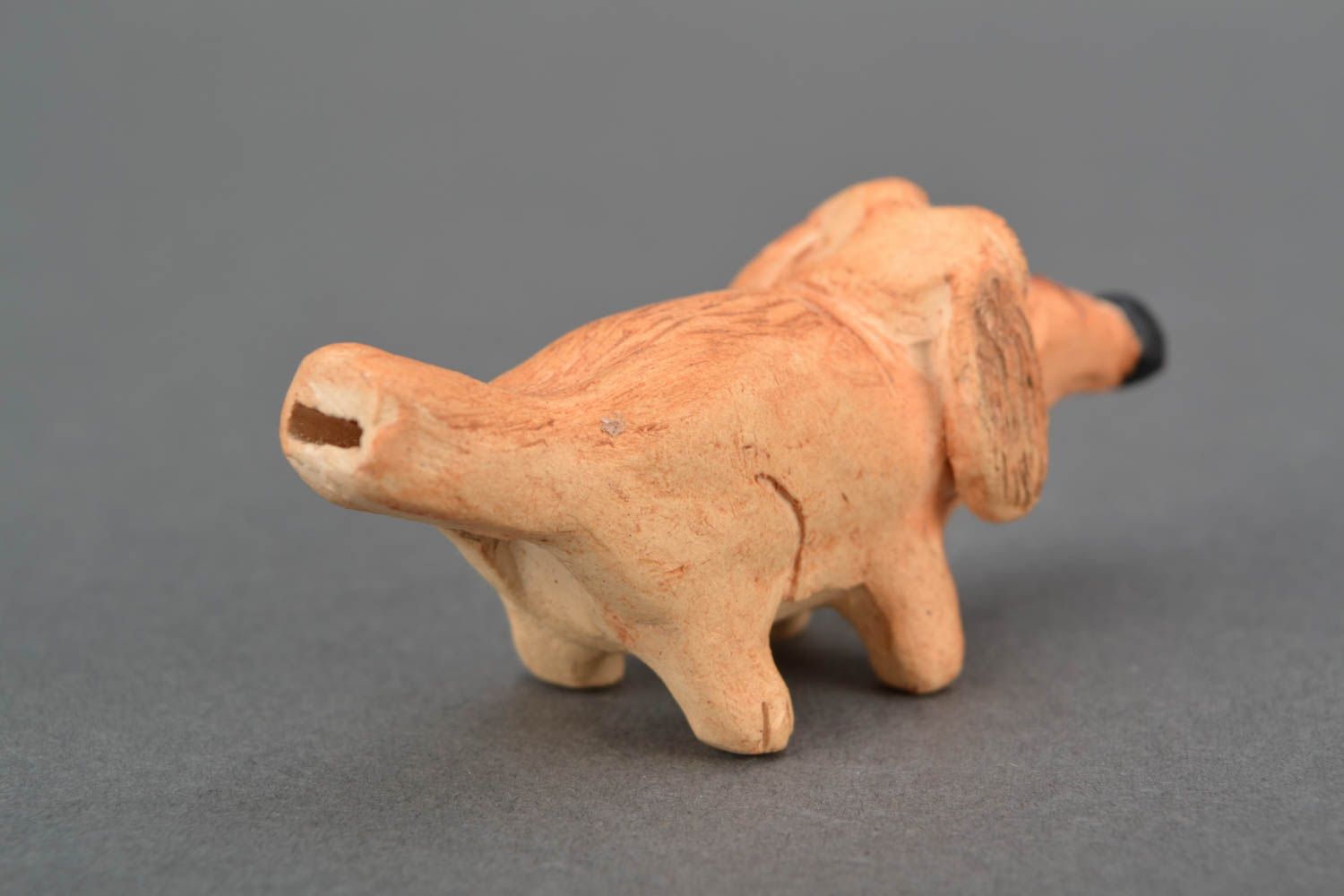 Clay penny whistle Badger-dog photo 5