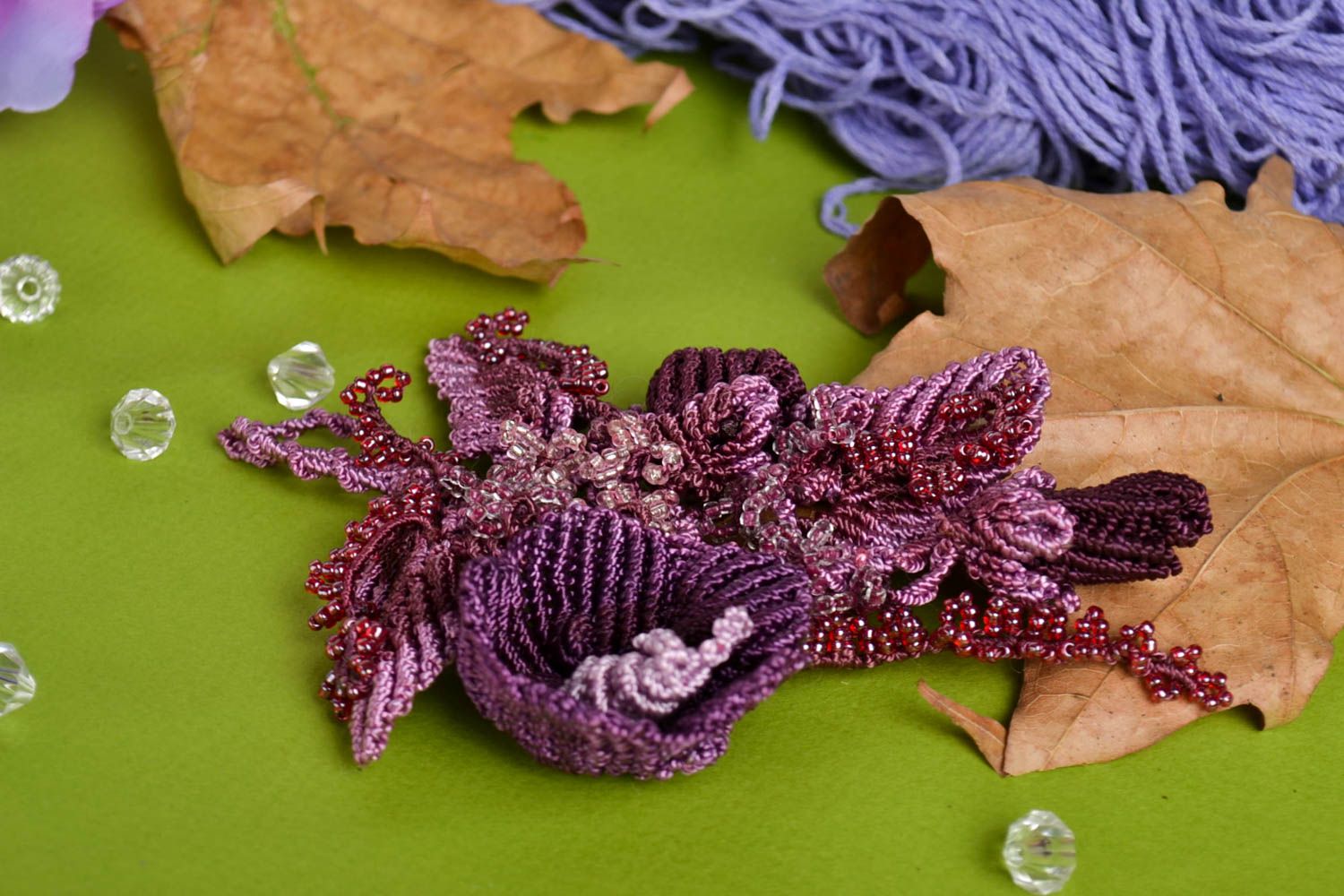 Beautiful handmade flower brooch jewelry fashion accessories costume jewelry photo 1