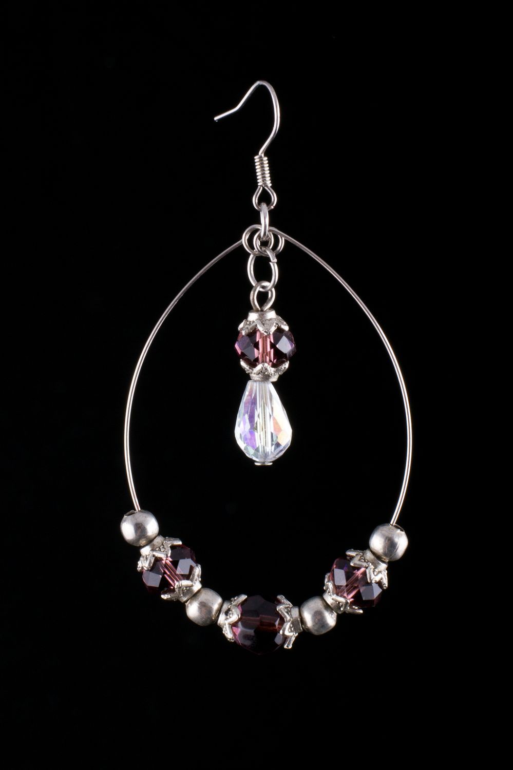 Designer earrings jewelry with beads handmade bijouterie perfect present photo 2