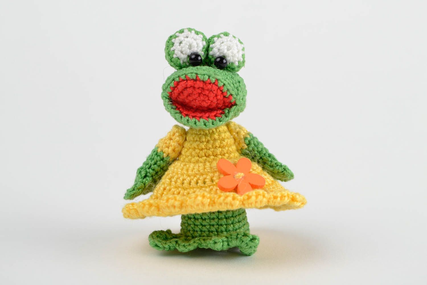 Handmade Kleinkinder Spielzeug Finger Puppe Kuscheltier Frosch Designer Geschenk foto 5