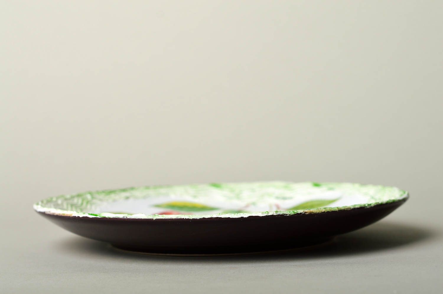 Керамика ручной работы с вишнями керамическая тарелка декор для кваритиры фото 5