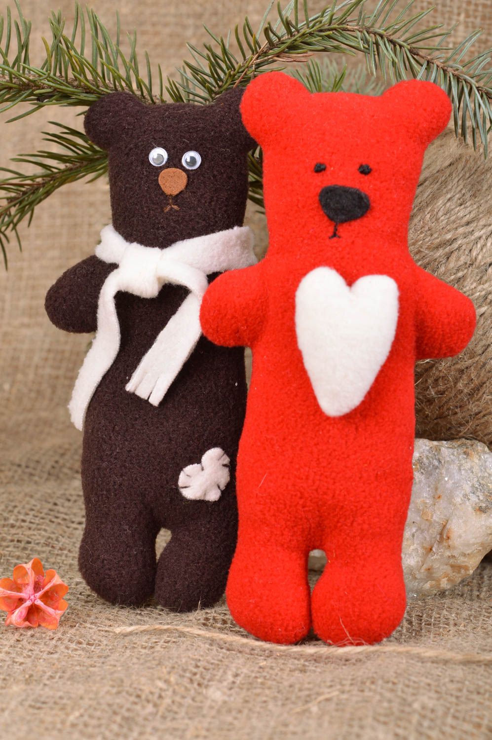 Handmade Stoff Kuscheltiere kreative Spielzeuge Geschenke aus Filz  Bären foto 1