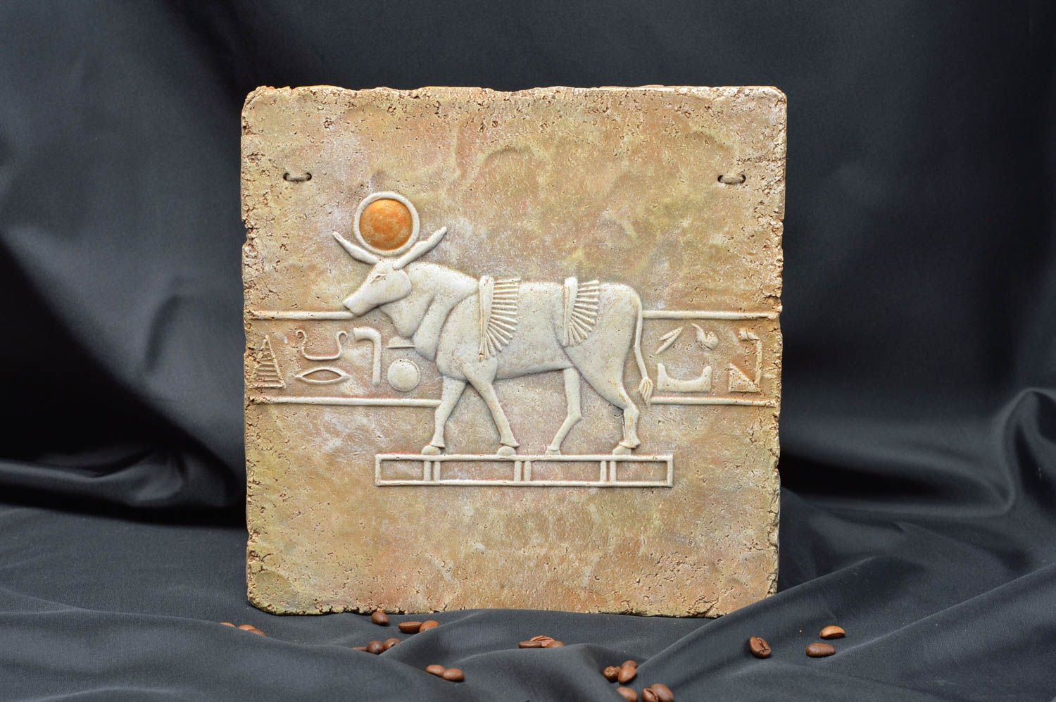 Beautiful handmade ceramic wall panel bas relief sculpture gift ideas photo 1