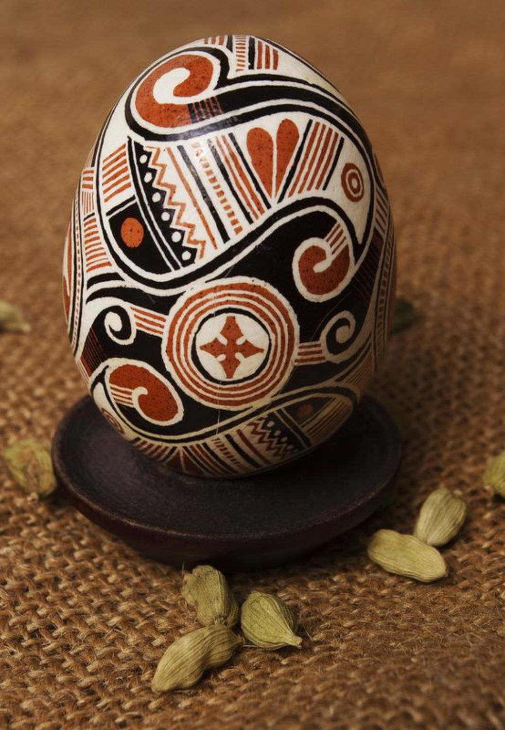 Easter egg with handmade painting photo 1