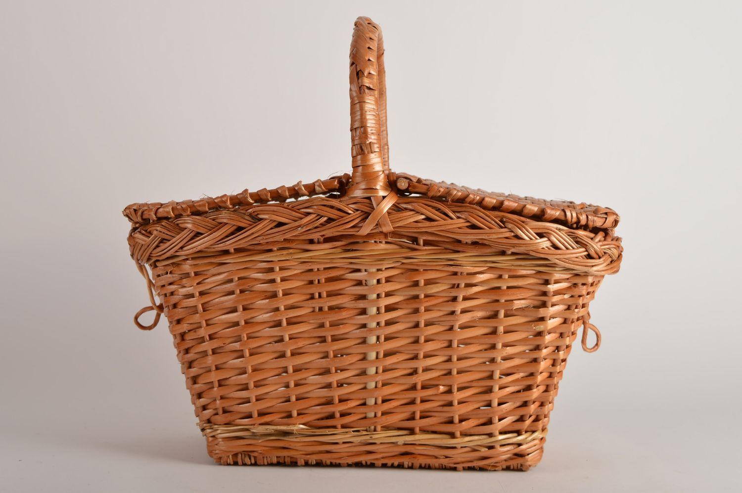 Handmade basket for picnic woven decorative element designer basket ideas photo 2