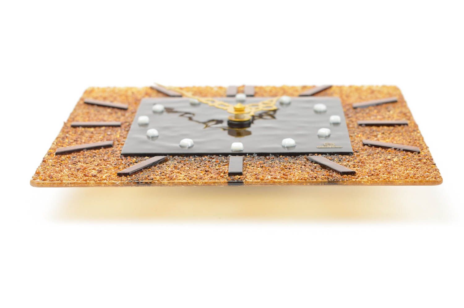 Reloj moderno de pared de cristal artesanal elemento decorativo regalo original foto 2