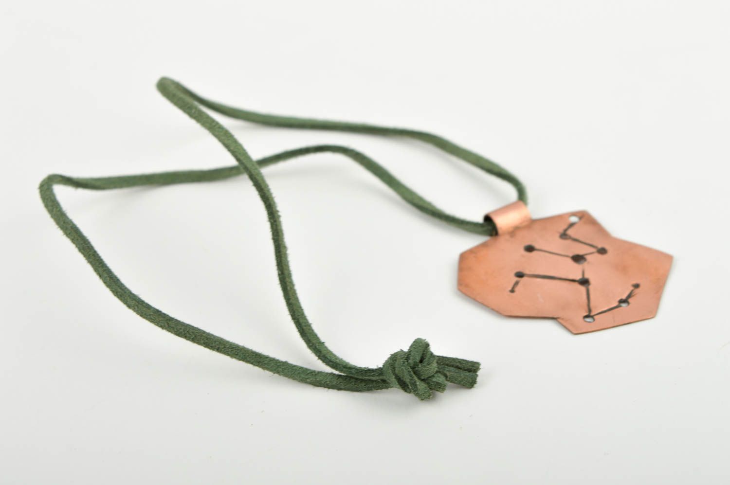 Beautiful handmade metal pendant copper pendant design neck accessories photo 5