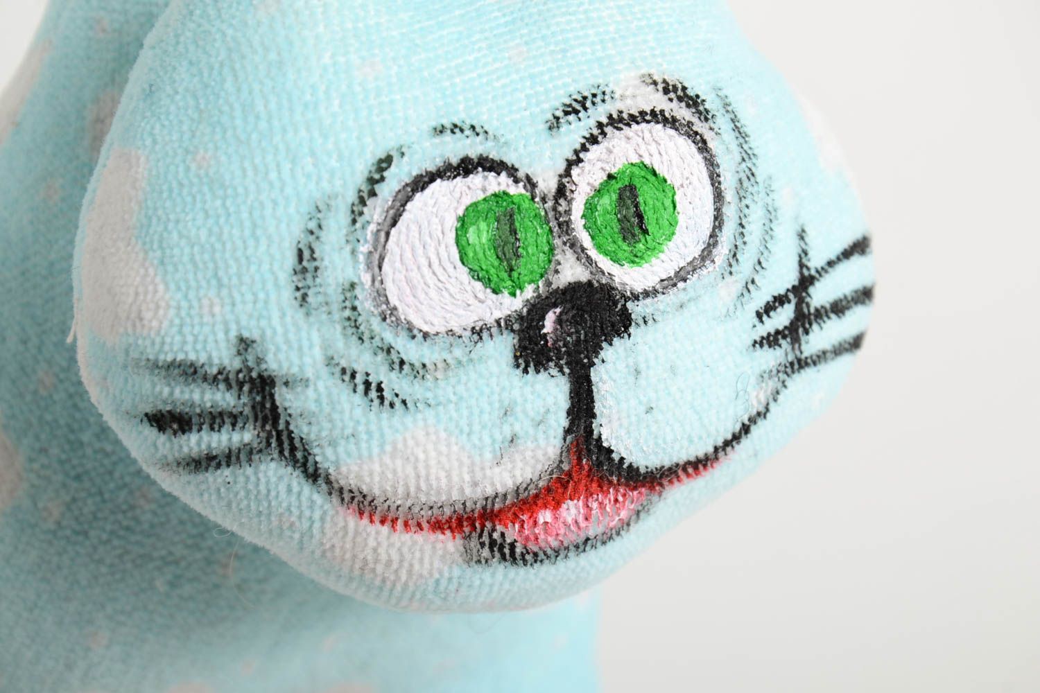 Мягкая игрушка ручной работы игрушка кот голубой забавный подарок на новоселье фото 4