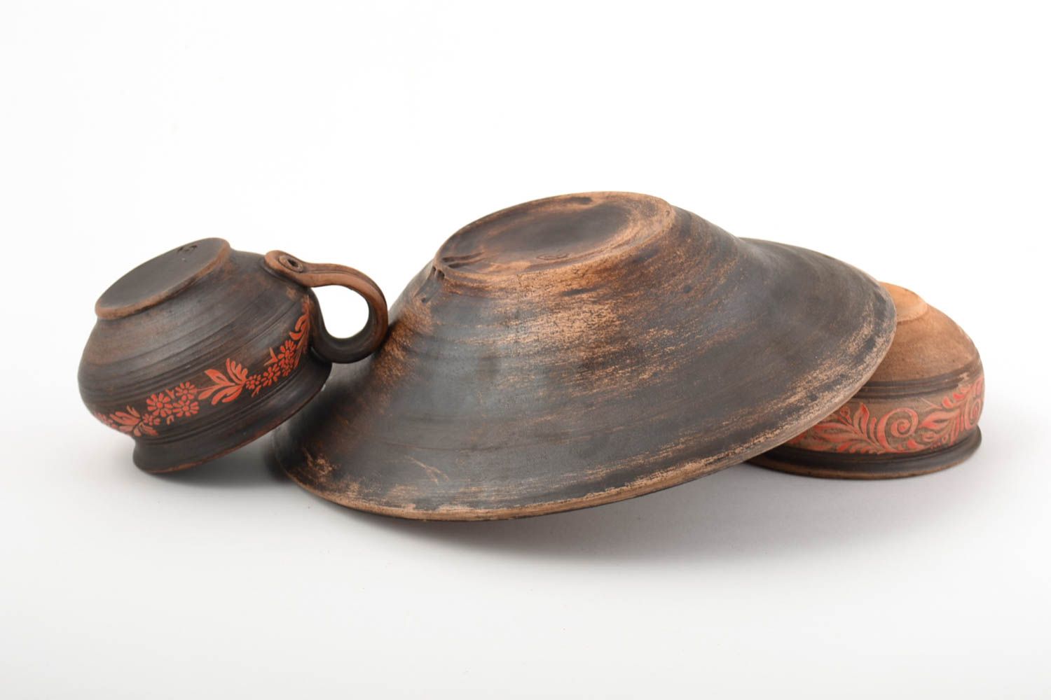 Handgemachte Keramik kleine Schüssel Ton Tasse Schüssel aus Ton bemalt schön foto 2