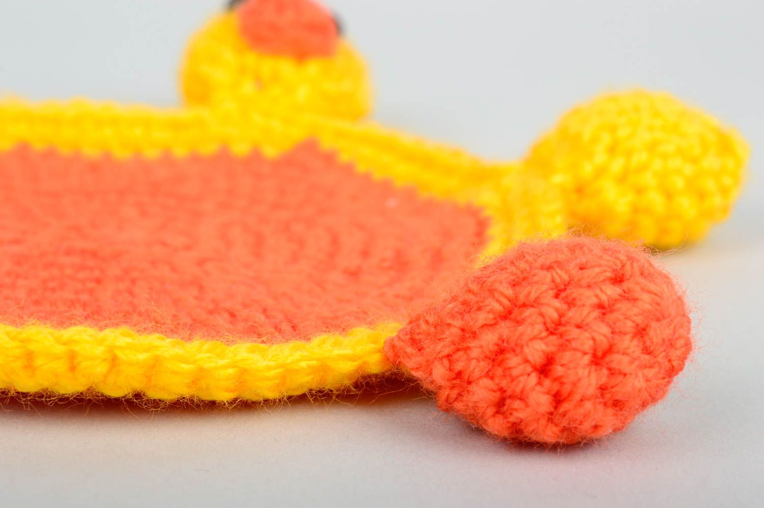 Dessous-de-verre design fait main rond au crochet Canard Accessoire cuisine photo 4