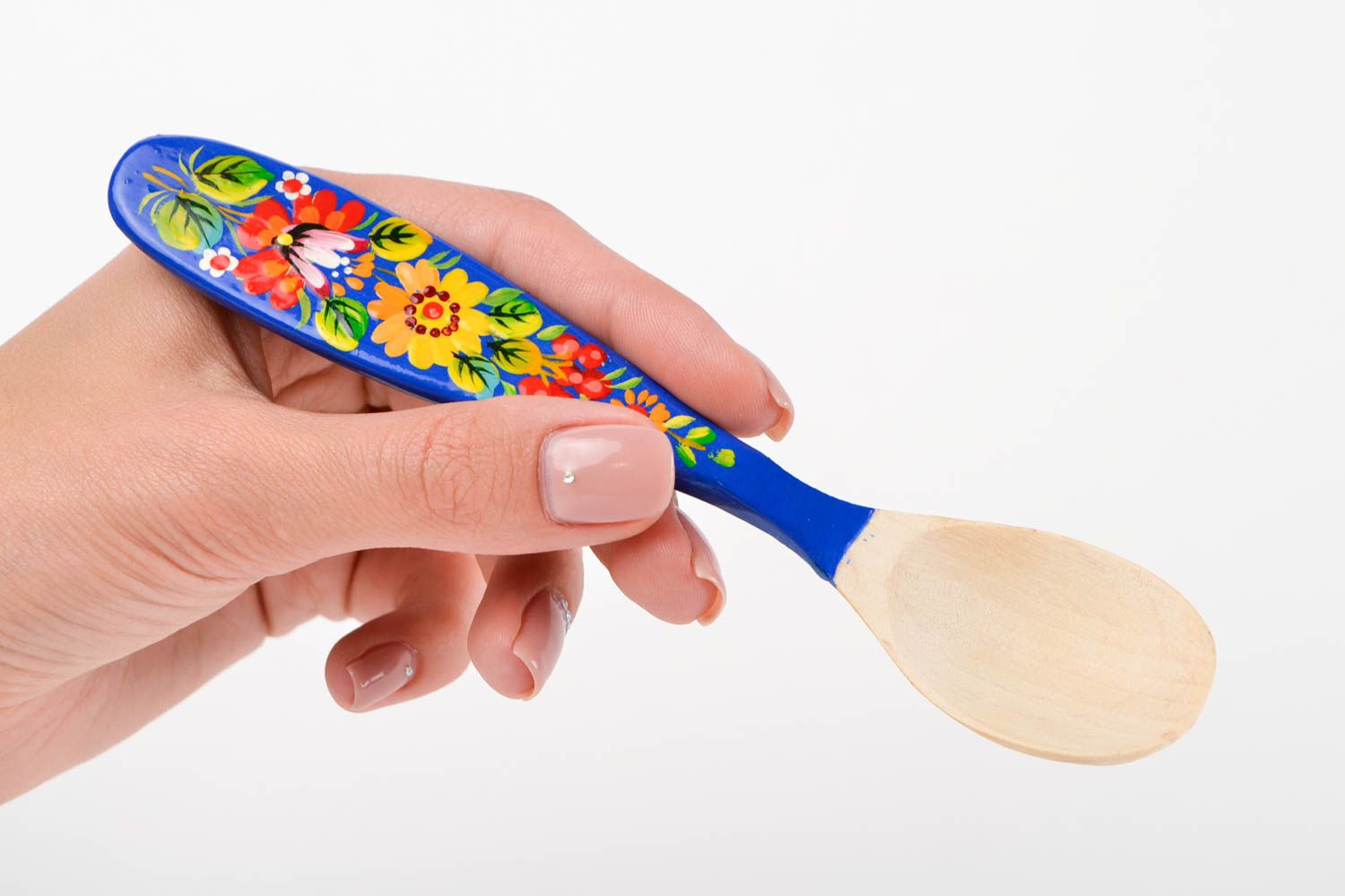 Handmade painted wooden spoon kitchen utensils cooking tools kitchen design photo 2