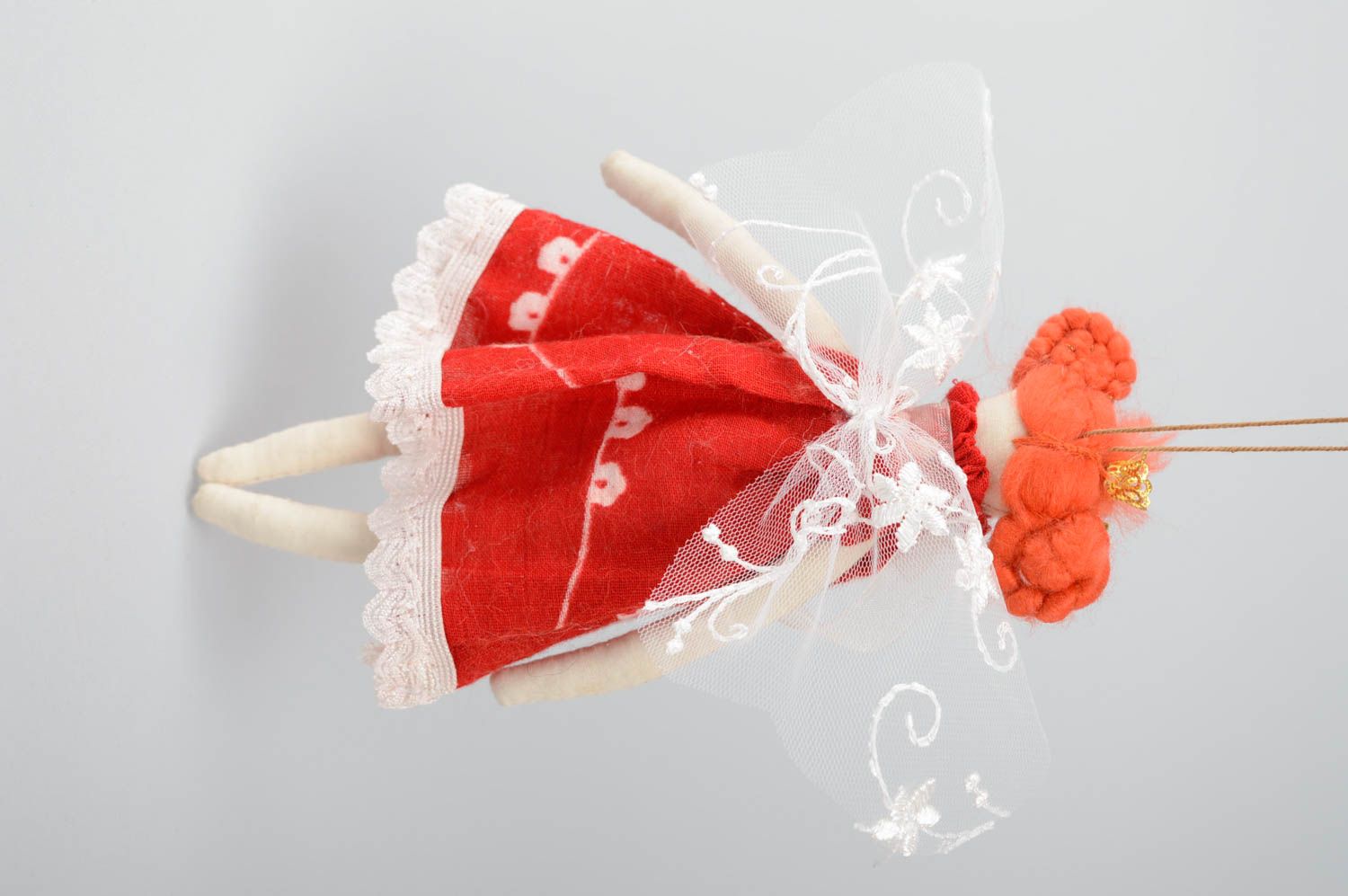 Déco en tissu à suspendre en forme d'ange en coton faite main poupée décorative photo 4