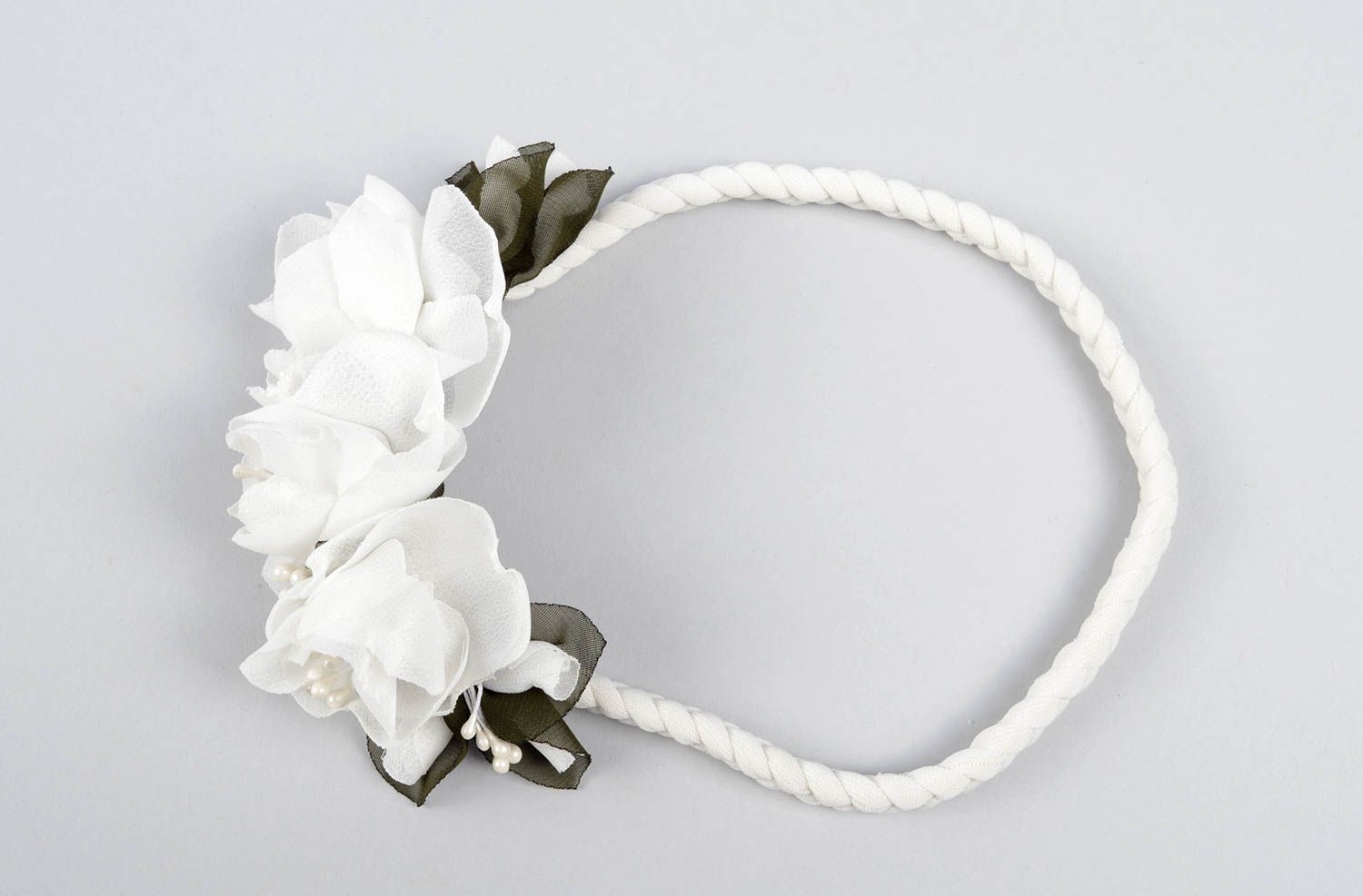 Stylish handmade headband flowers in hair trendy hair unusual gifts for her photo 4