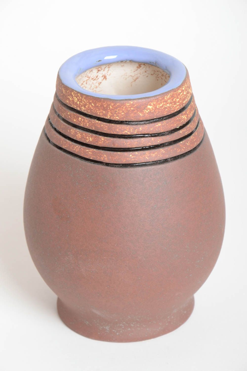 Vaso originale fatto a mano in argilla naturale elementi decorativi di casa foto 5