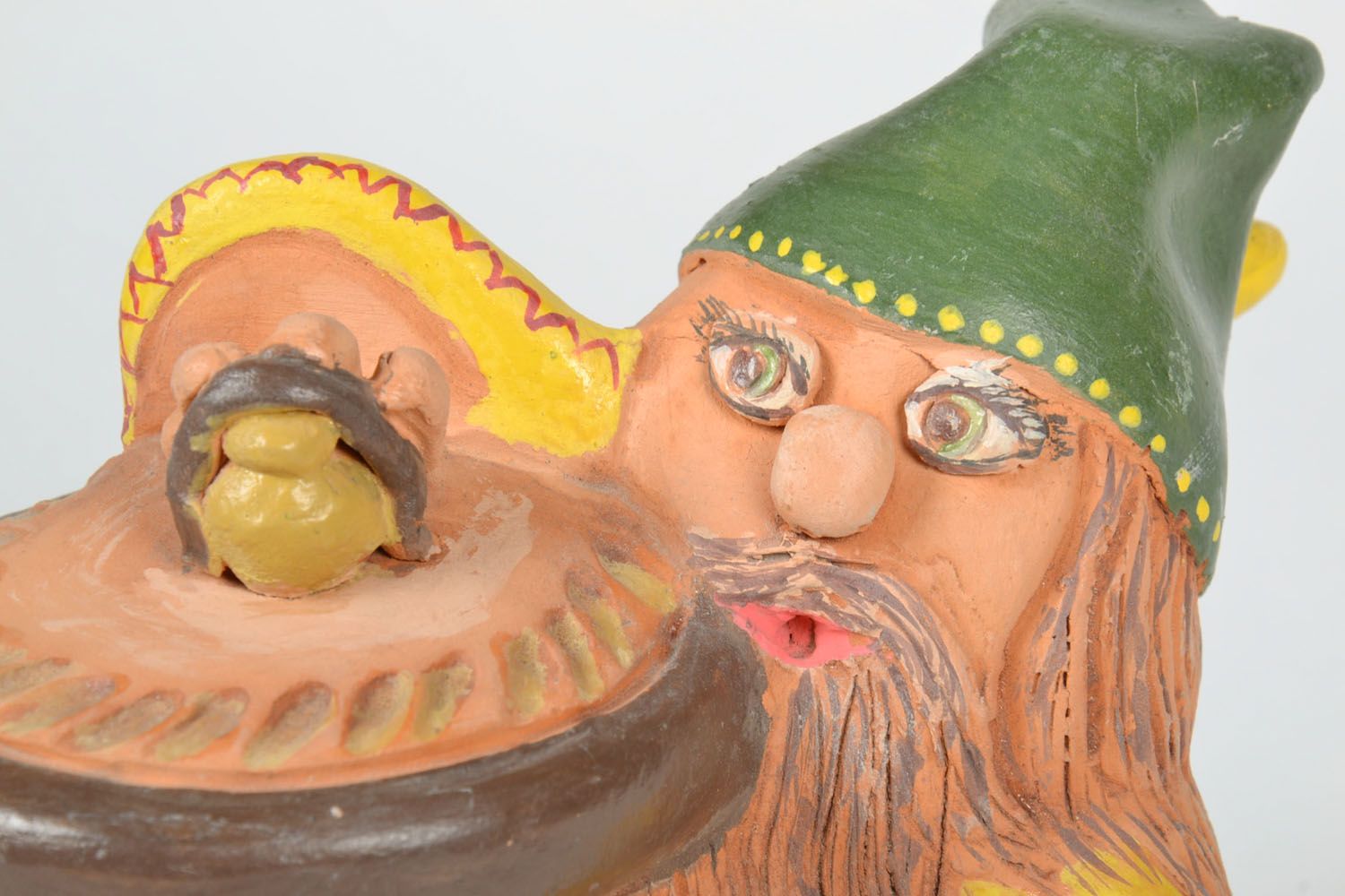 Clay money box in the shape of the wizard photo 3