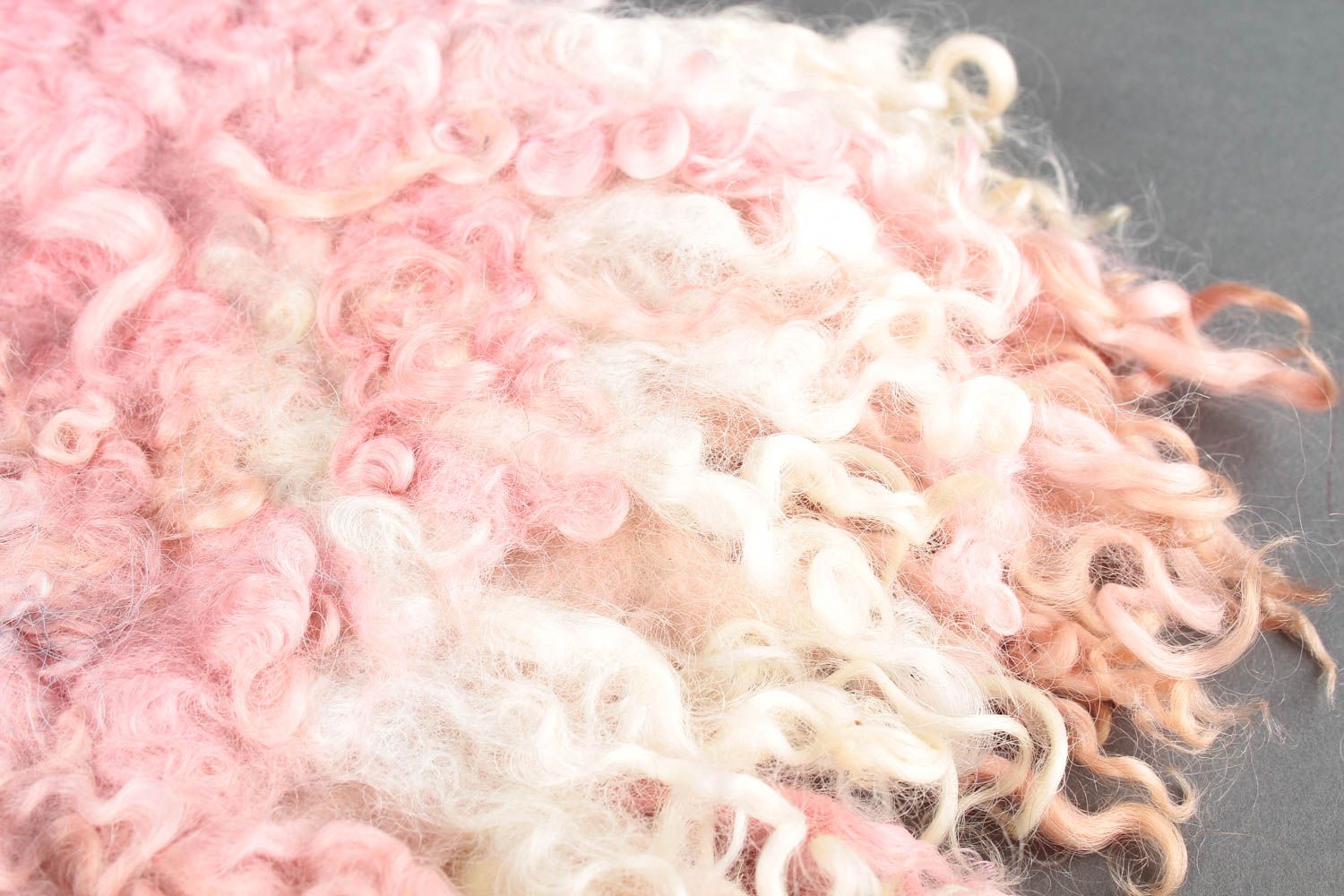 Petit Tapis en laine feutrée fait main rose design original Déco maison photo 5