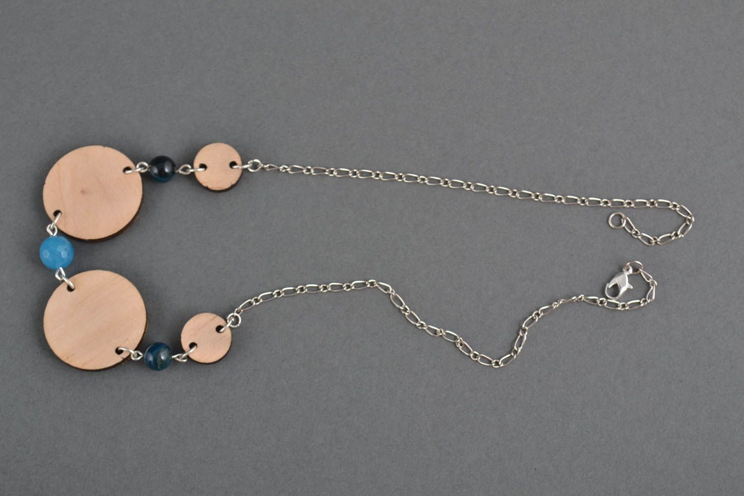 Halskette Modeschmuck handgemachter Schmuck Halskette für Frauen aus Holz foto 3
