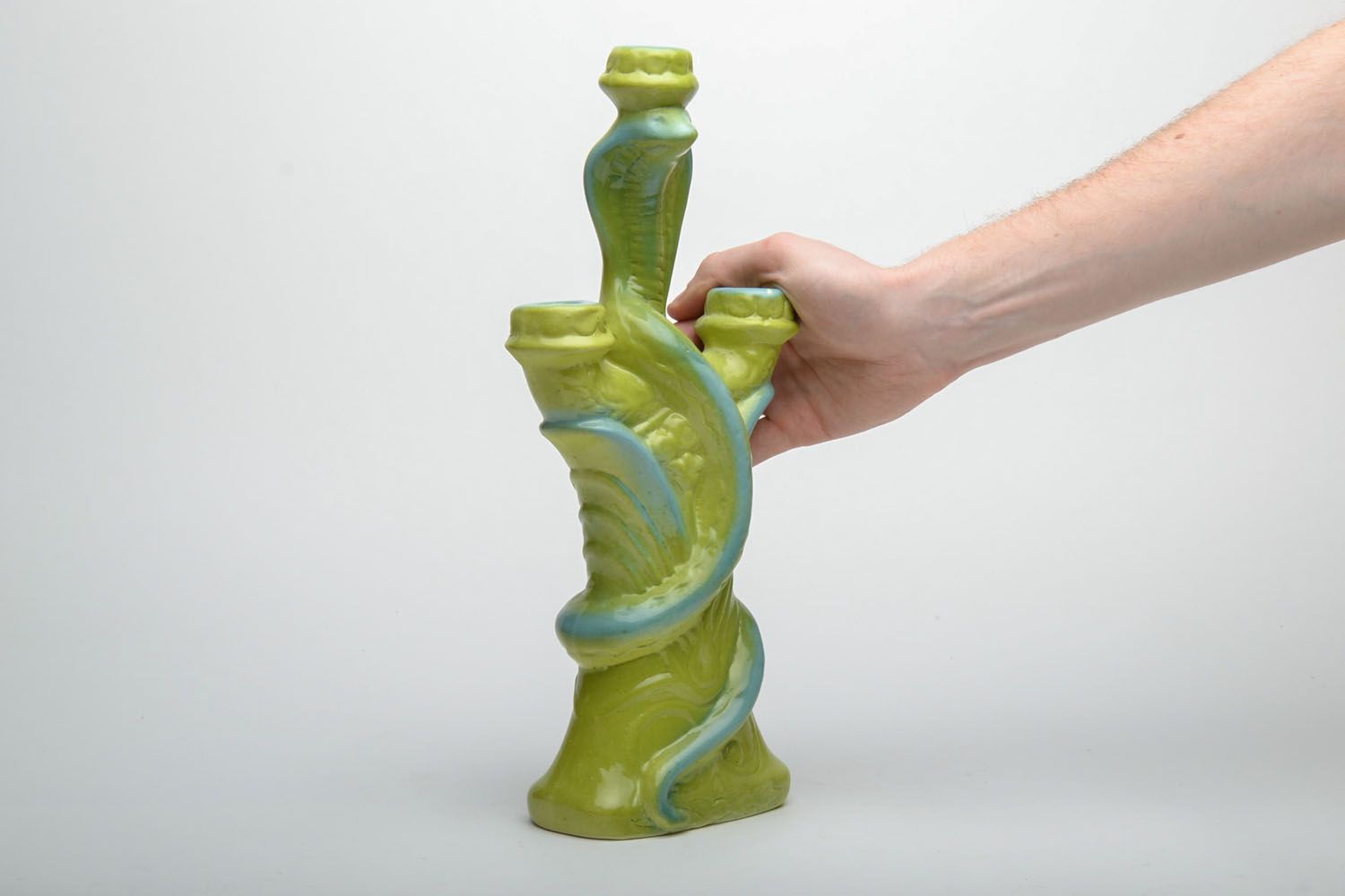 Chandelier en céramique fait main Serpent photo 5