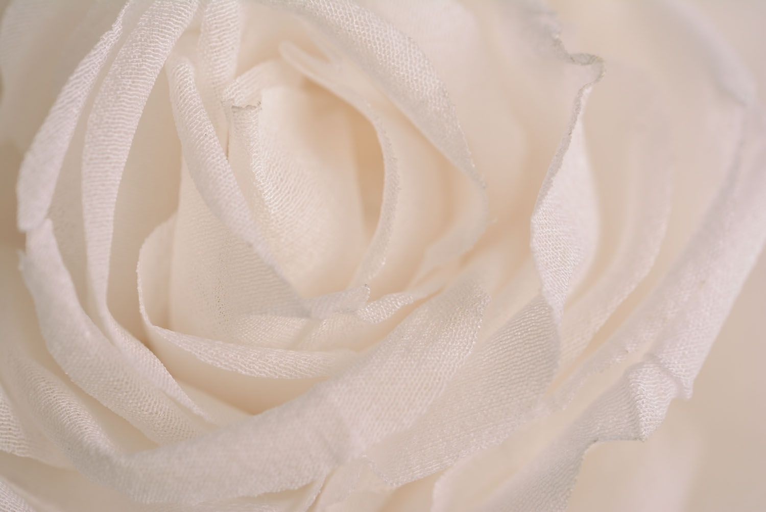 Blumen Brosche aus Stoff weiße Rose foto 3