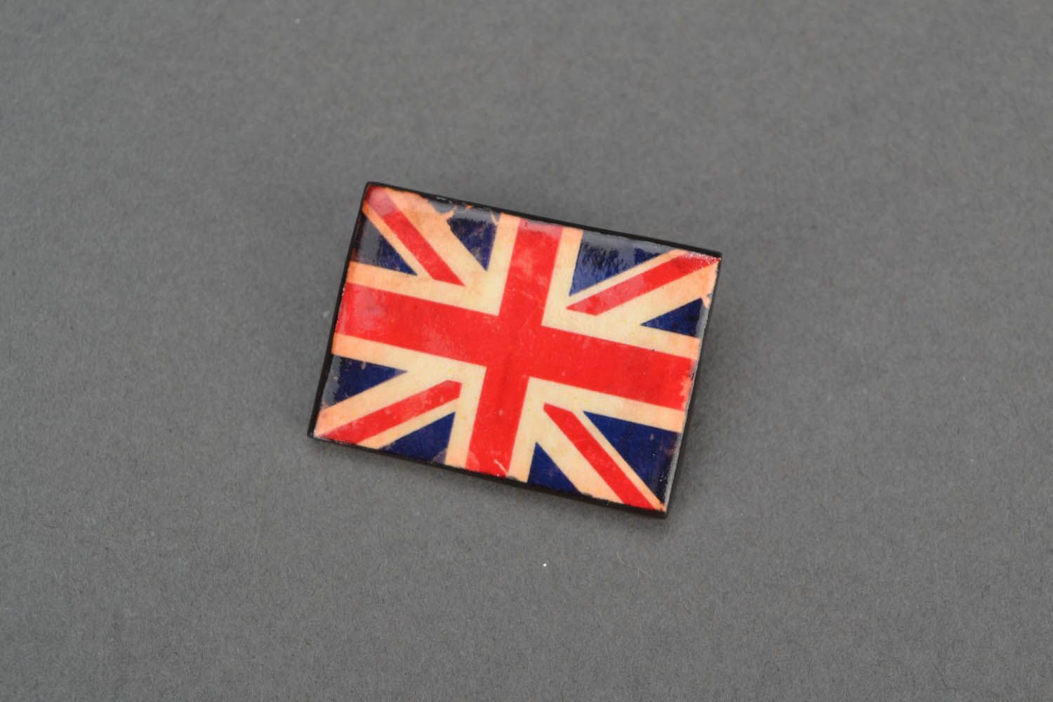 Broche faite main d'argile polymère 'Royaume-Uni' photo 3