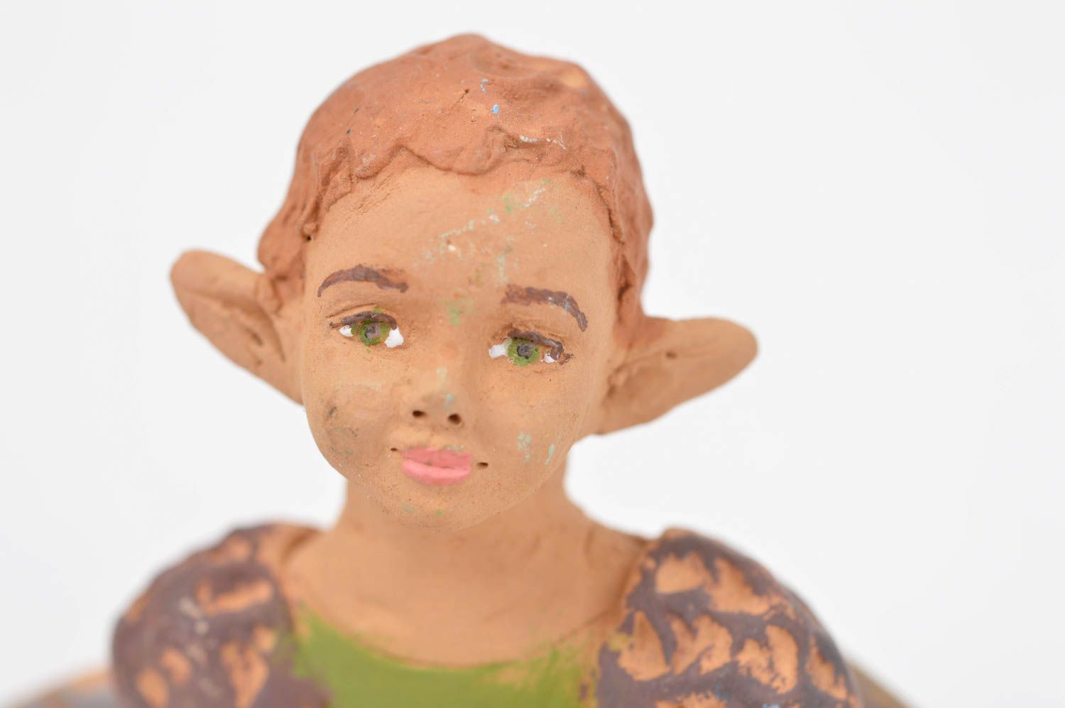 Figurine elfe garçon faite main Statuette design en céramique Déco maison photo 5