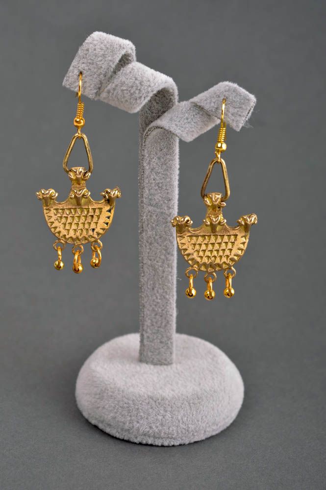 Long earrings handmade earrings metal jewelry fashion accessories gifts for girl photo 1