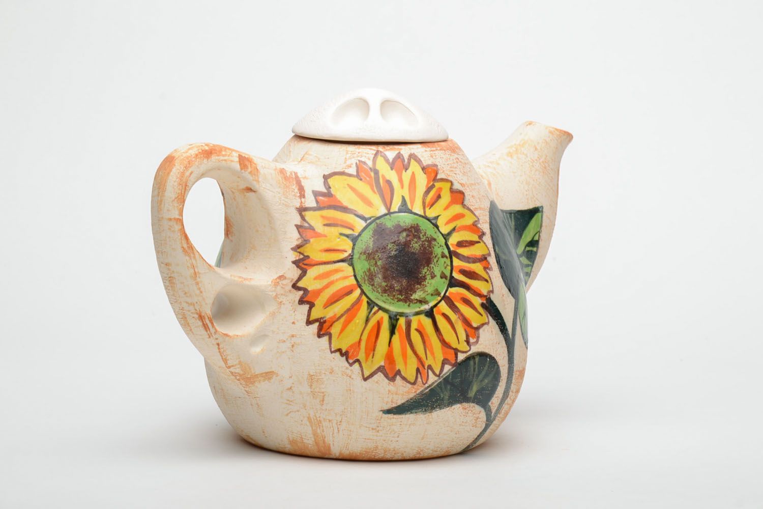 Ceramic teapot with sunflower photo 3