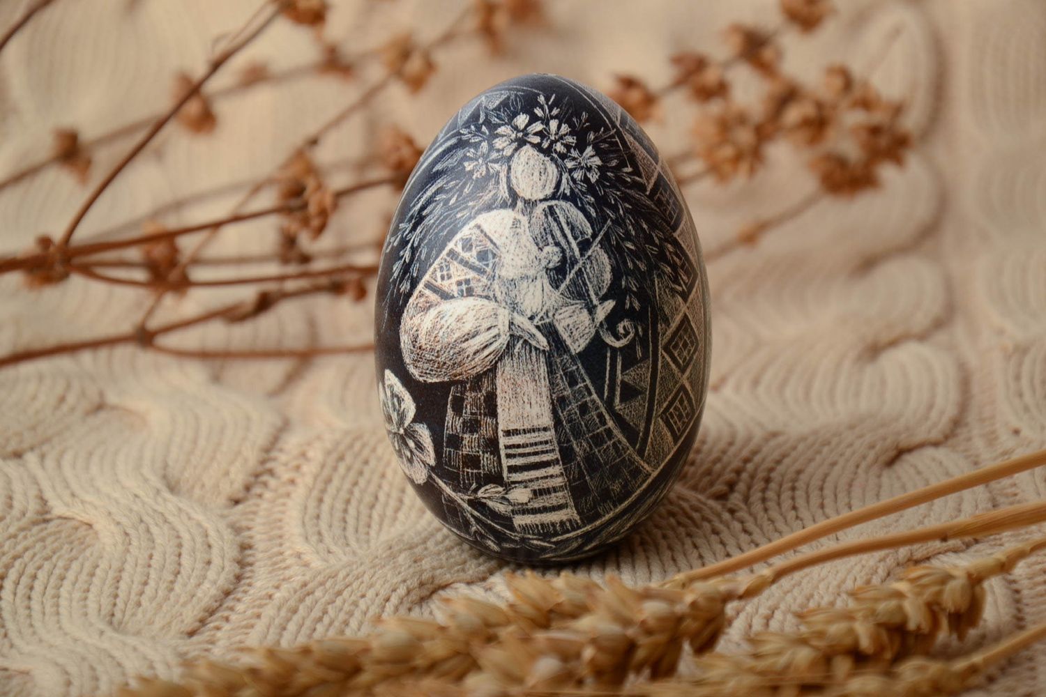 Расписное яйцо для пасхального декора фото 1