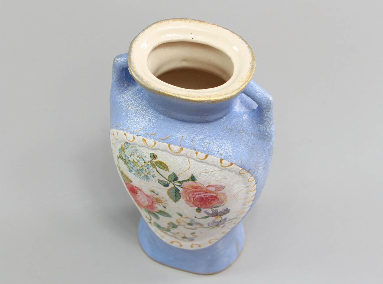 Vase à fleurs en céramique fait main photo 2