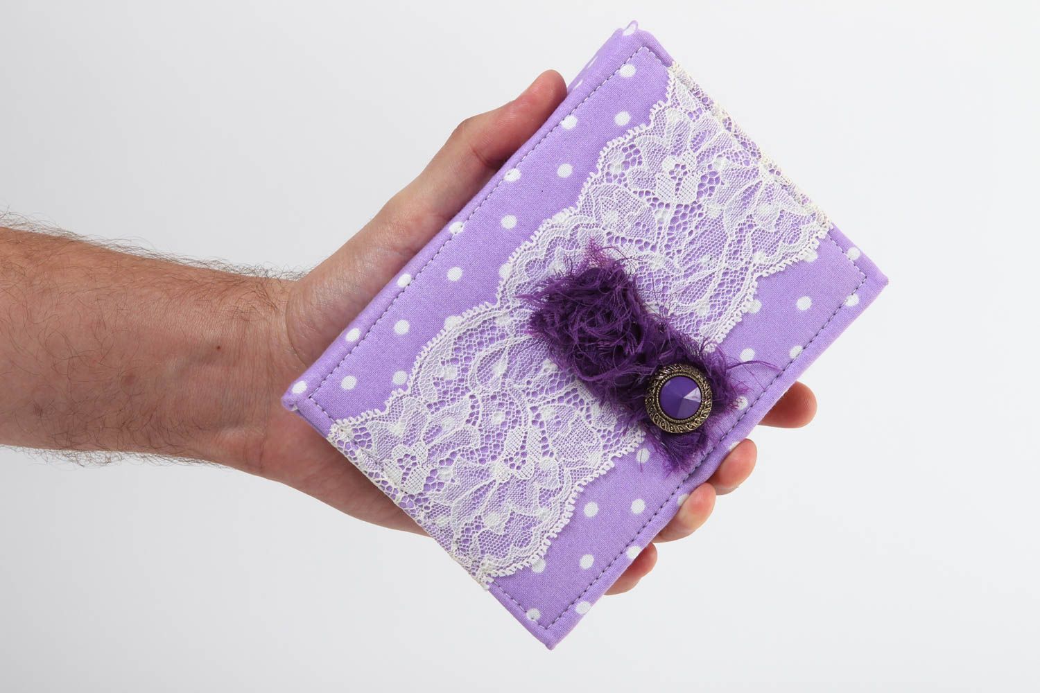 Подарок ручной работы дизайнерский блокнот фиолетовый оригинальный блокнот фото 5