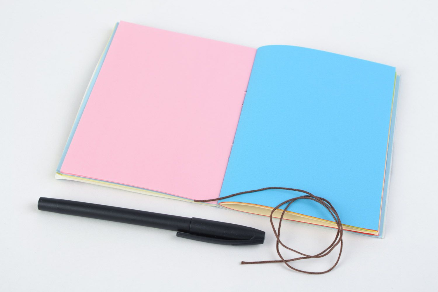 Handmade stylish sketchbook with colored sheets and with colorful cover gift for friend photo 3
