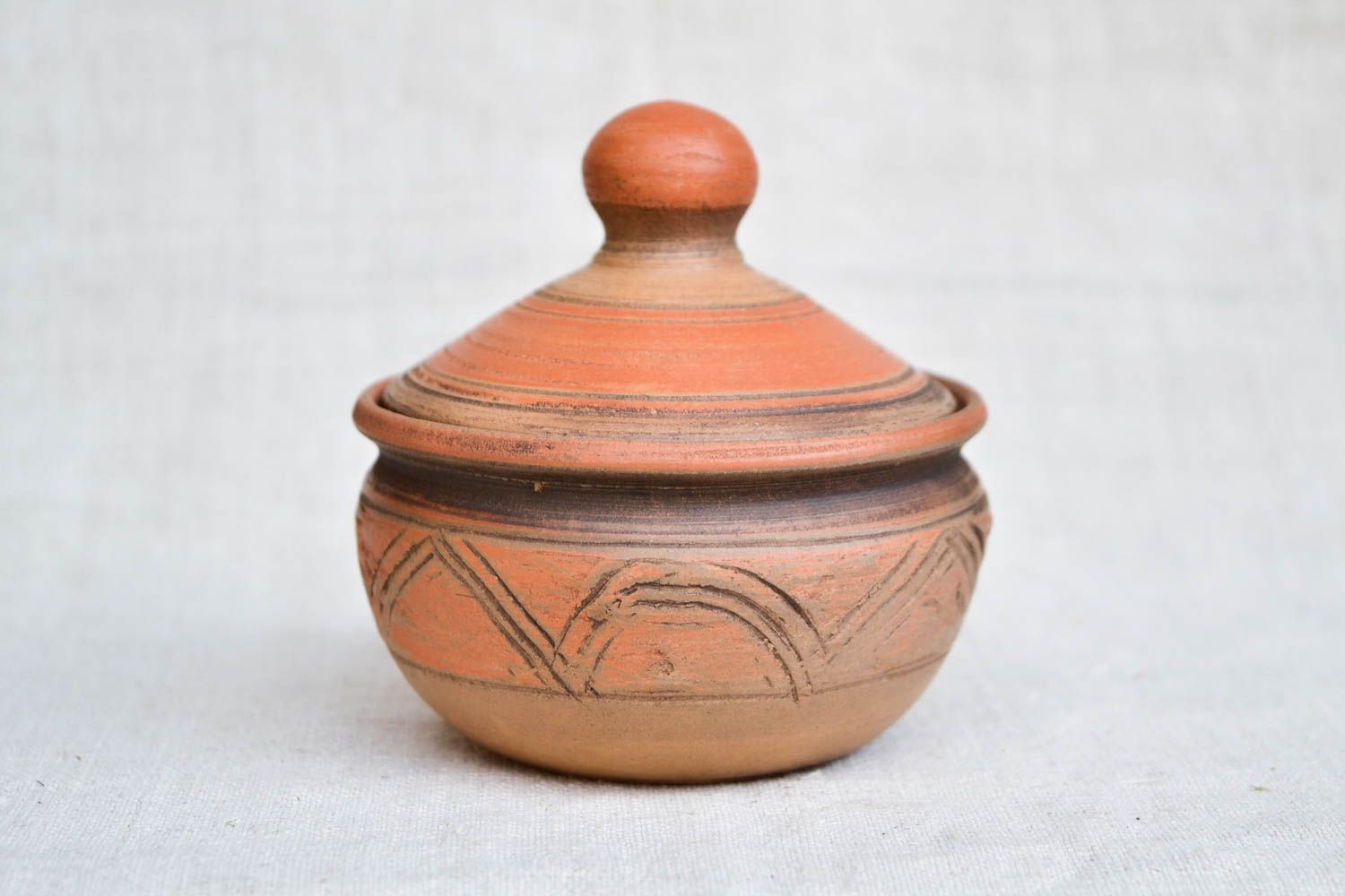 Handgemachte Keramik Salz Behälter Design Küchenhelfer Ethno Deko mit Deckel  foto 4