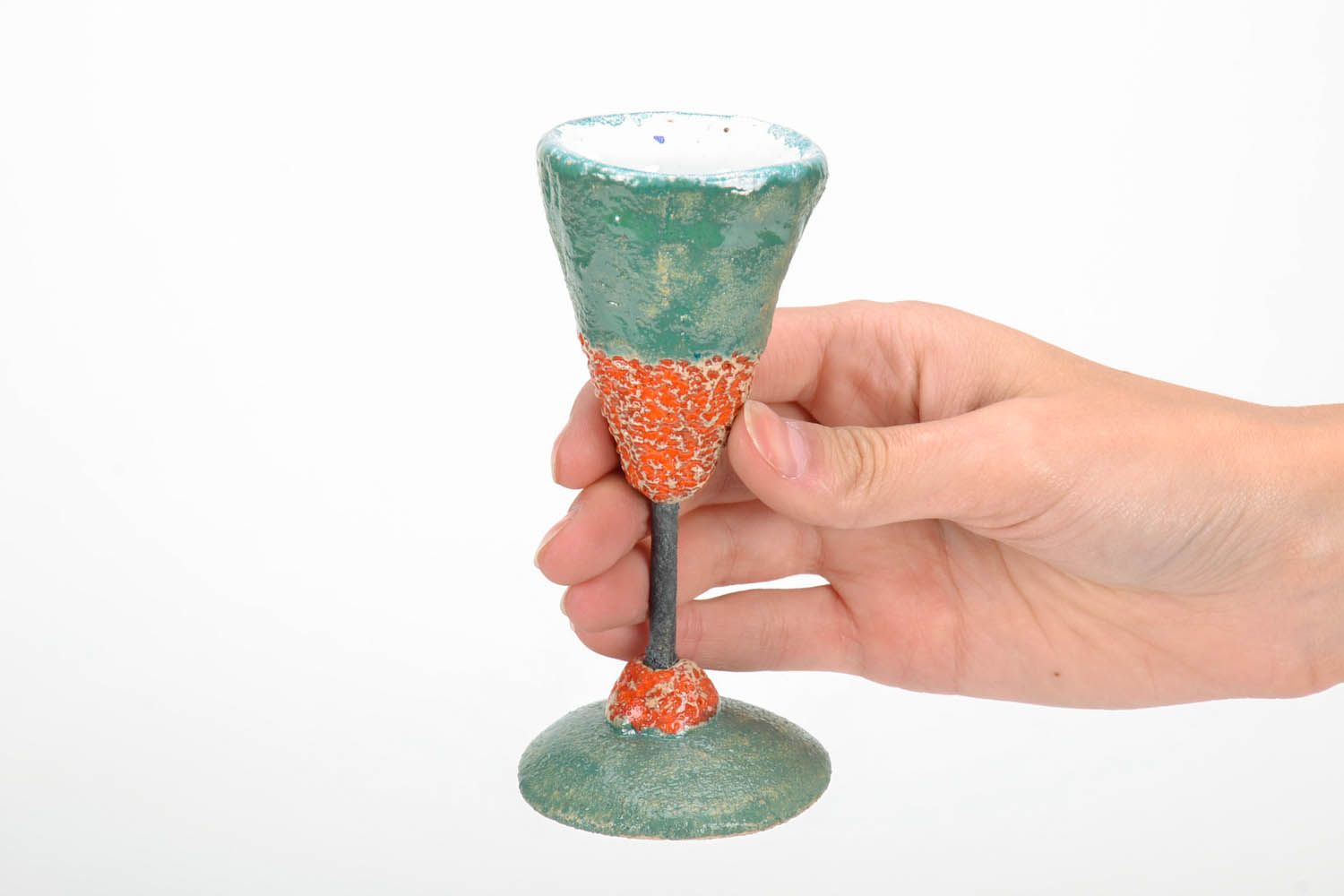 Bright color ceramic wine glass  photo 5